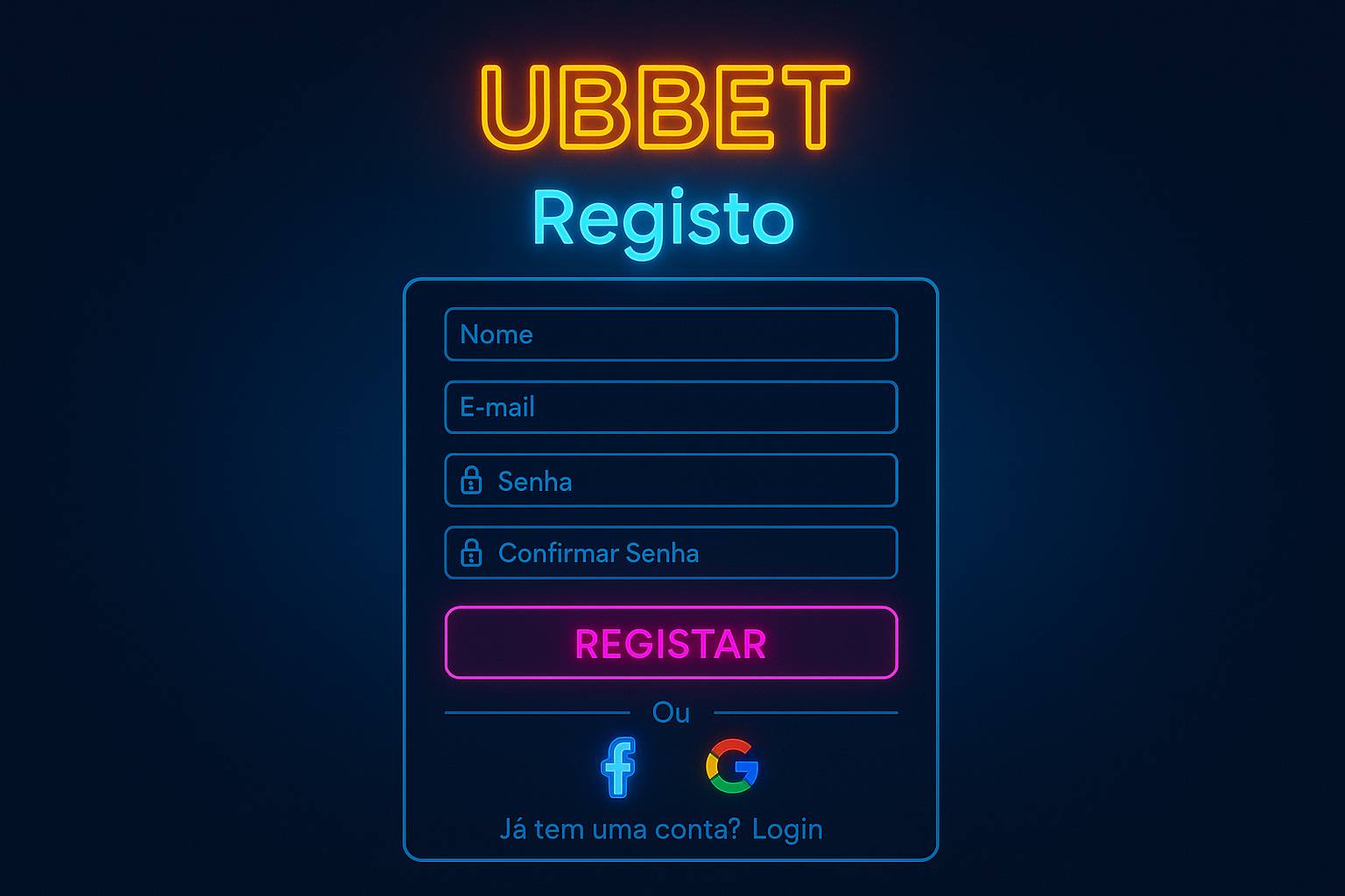 Não Perca tempo, o rRgistro na site UBBET